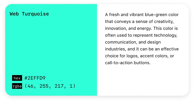 Webstack color palette