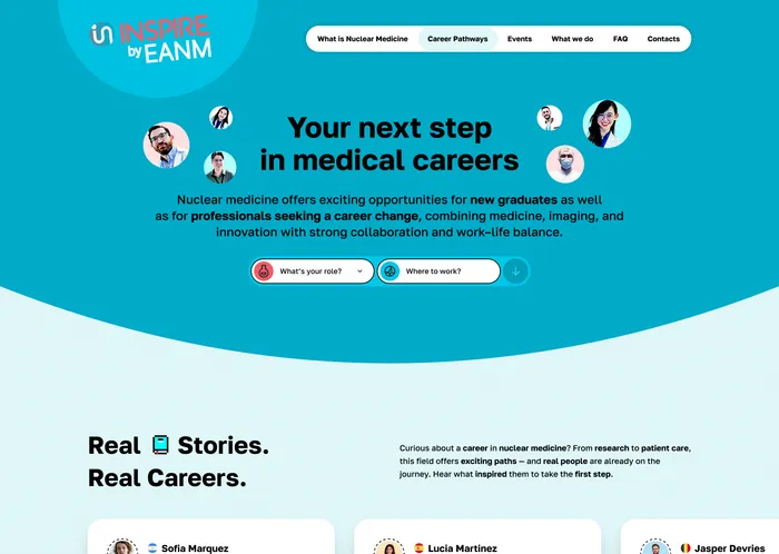 Inspire by EANM - Career Pathway page