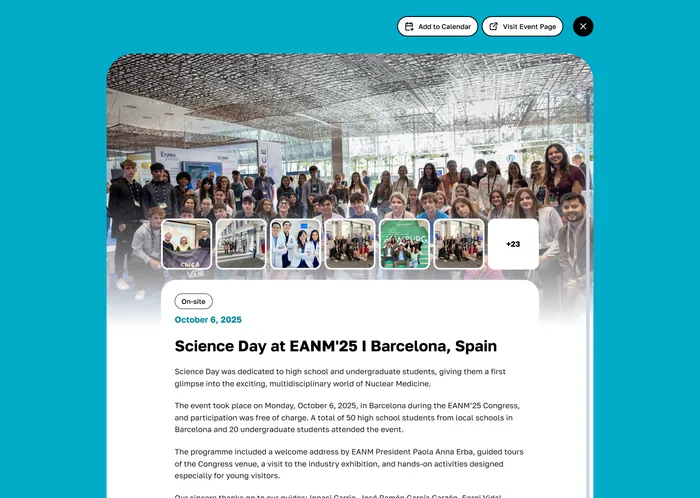 Inspire by EANM - Events detail page