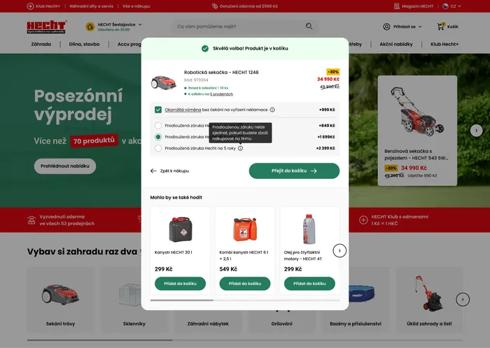 Hecht e-shop basket