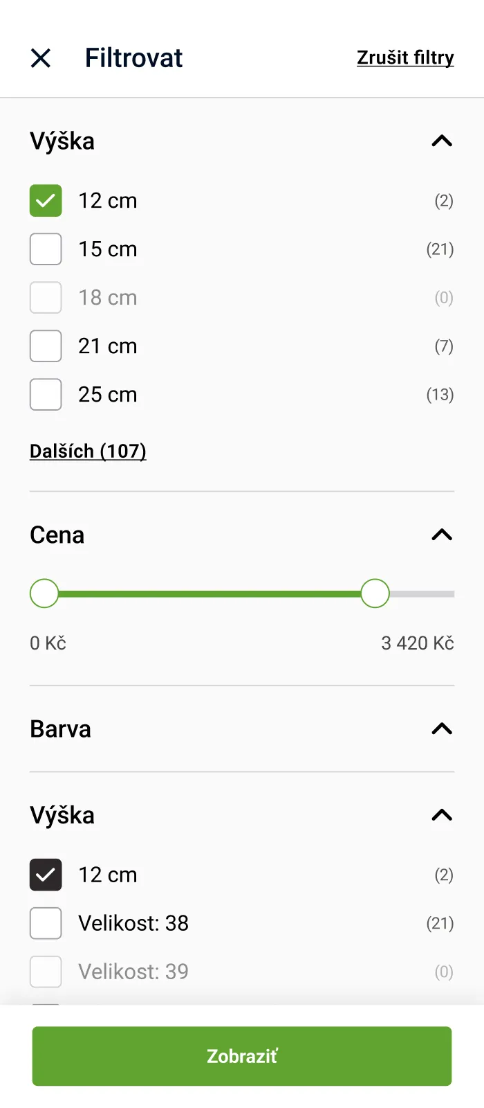 I-Living - Listing filters open