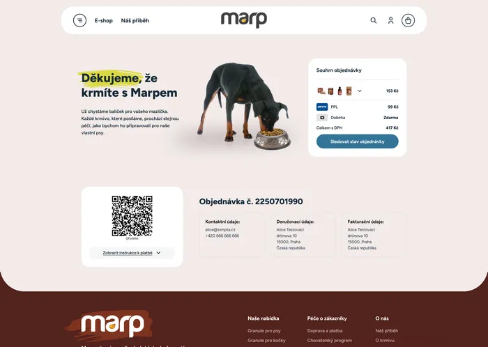 Marp order summary