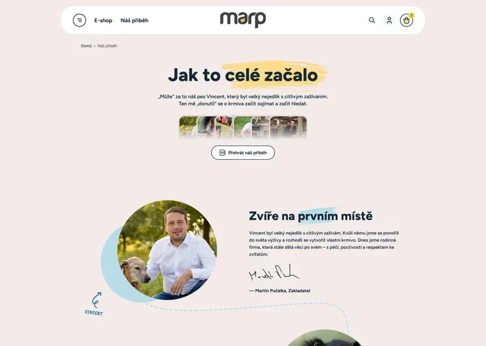 Marp our story page