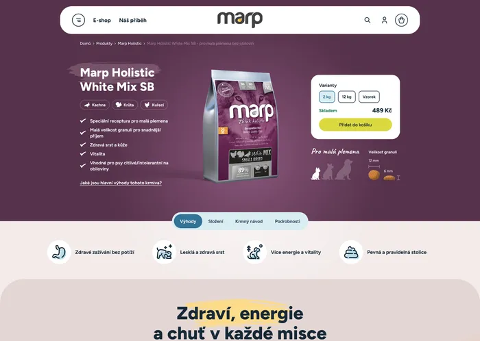 Marp branded white mix product