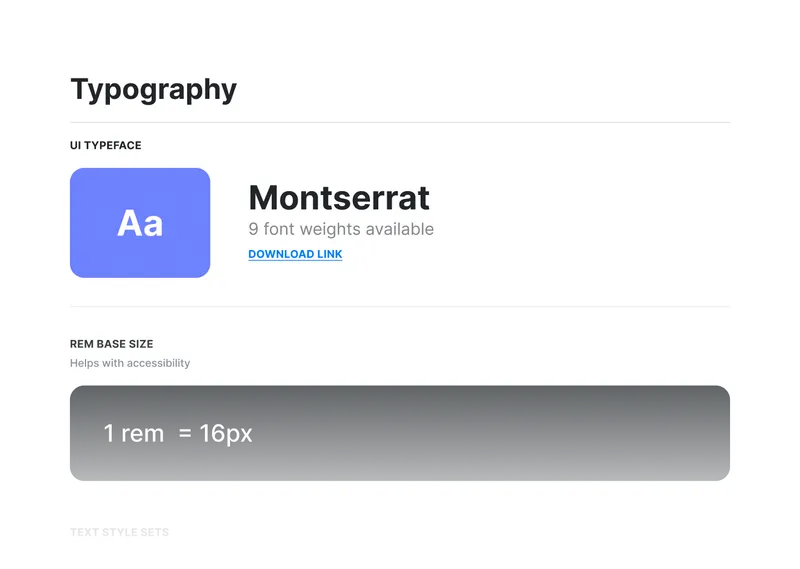 Typografia design systému
