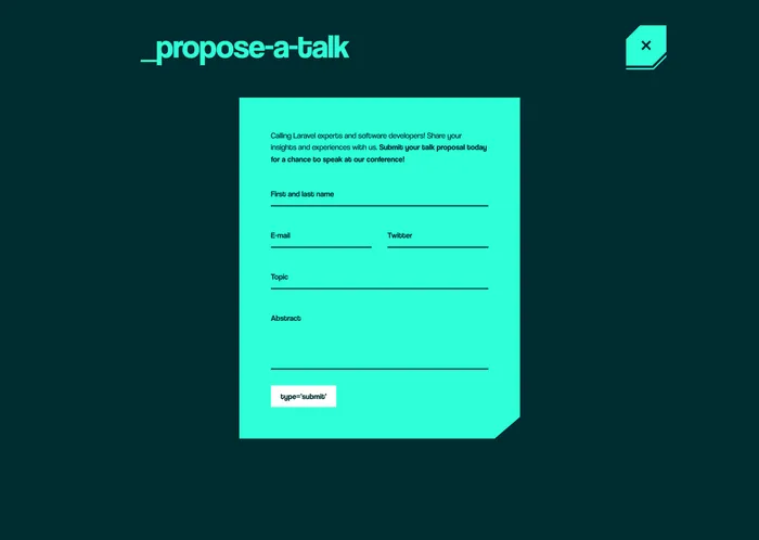 Webstack propose a talk modal